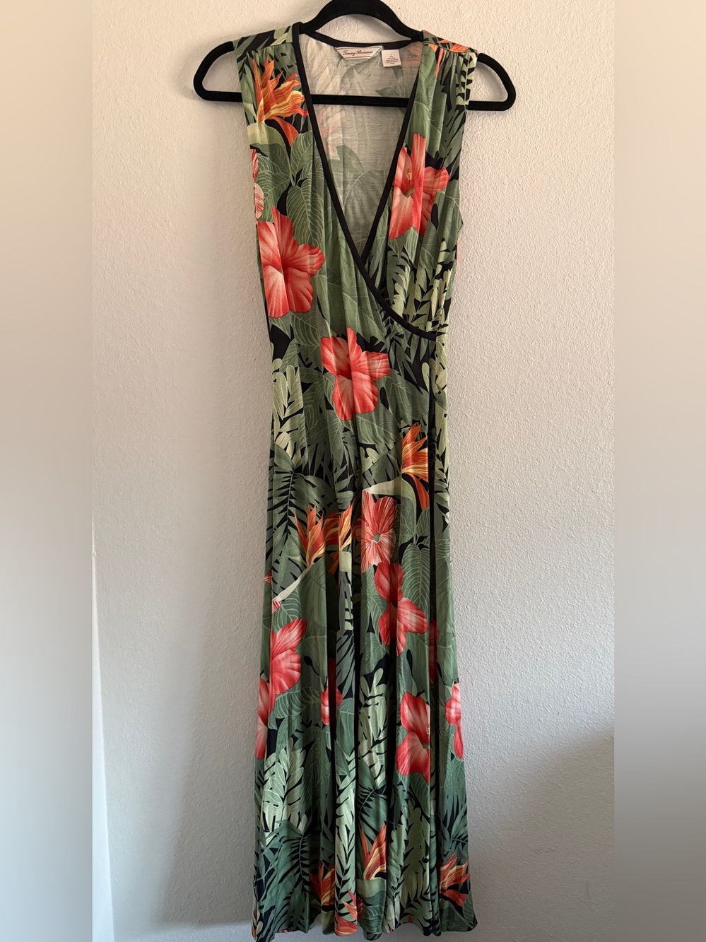 Tommy Bahama Silk Maxi Dress Floral Tropical Beach Resort Hawaii
